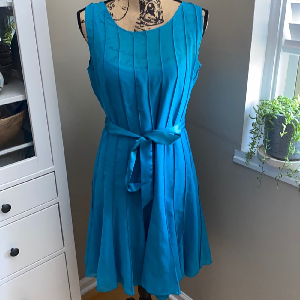Turquoise Calvin Klein dress